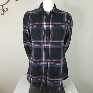 Derek Heart Cotton Plaid Button‎ Front Shirt